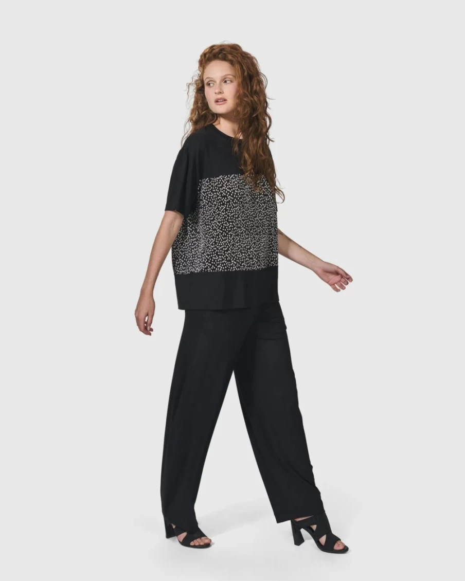 ALEMBIKA Women's Starlight Tee with Unique Dot Design - Stylish Casual Top