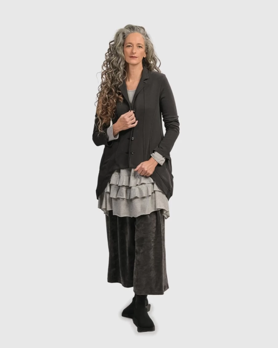 ALEMBIKA Women's Urban Strut MS Jacket - Stylish Black Outerwear for Everyday Elegance