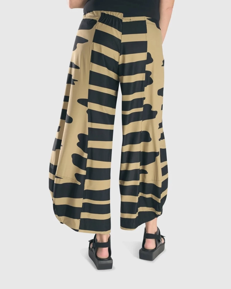 ALEMBIKA Women's Wave Punto Pants - Dunes Style Comfortable Casual Trousers