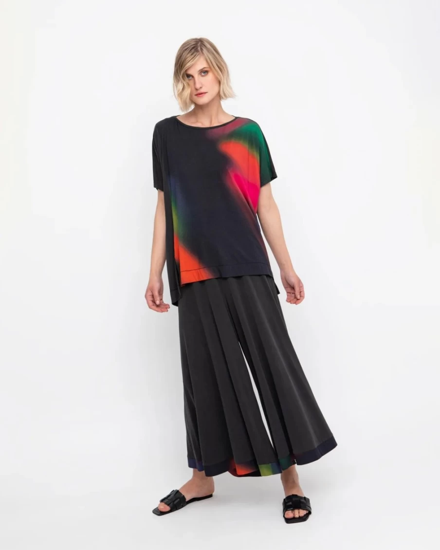 ALEMBIKA Women's Ozai N Ku Northern Lights Tee - Fall Collection Cozy Graphic T-Shirt