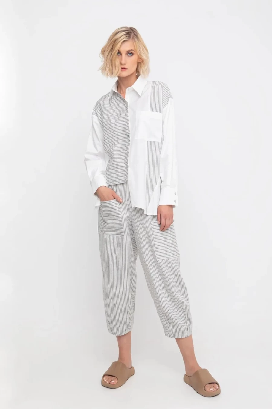 ALEMBIKA Women's Ozai N Ku Jane Button-Down Shirt with Ray Design