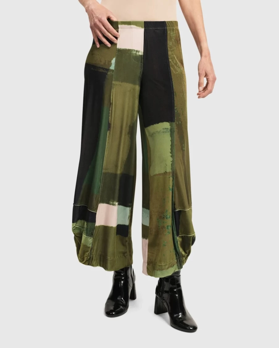 ALEMBIKA Women's Al Fresco Punto Pants in Olive - Comfortable & Stylish Trousers