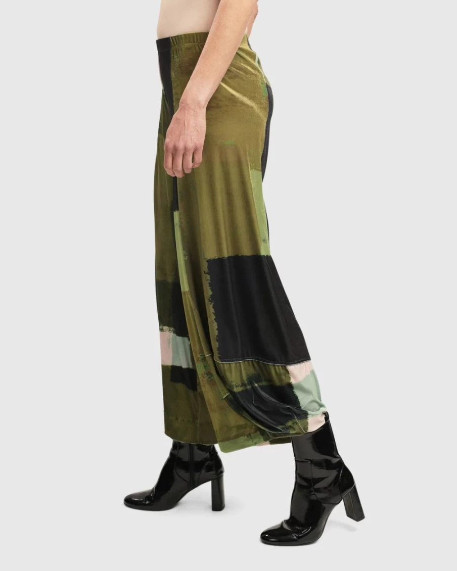 ALEMBIKA Women's Al Fresco Punto Pants in Olive - Comfortable & Stylish Trousers