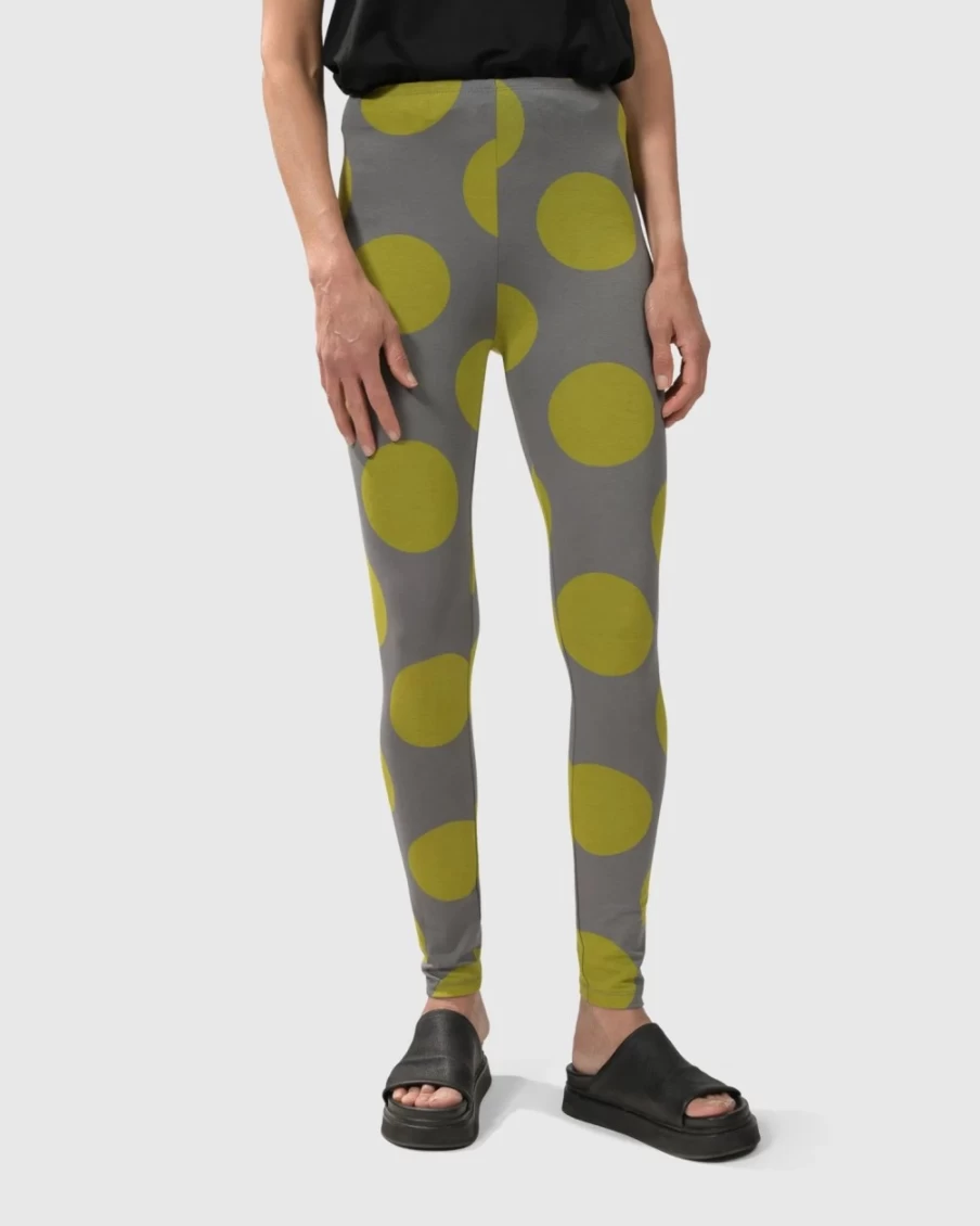 ALEMBIKA Women's City Sizzle High-Waisted Yoga Leggings in Vibrant Lime for Fitness & Comfort